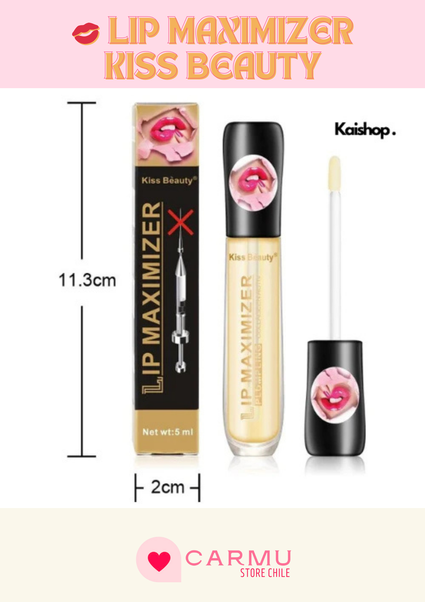 💋 LIP MAXIMIZER KISS BEAUTY 2X1