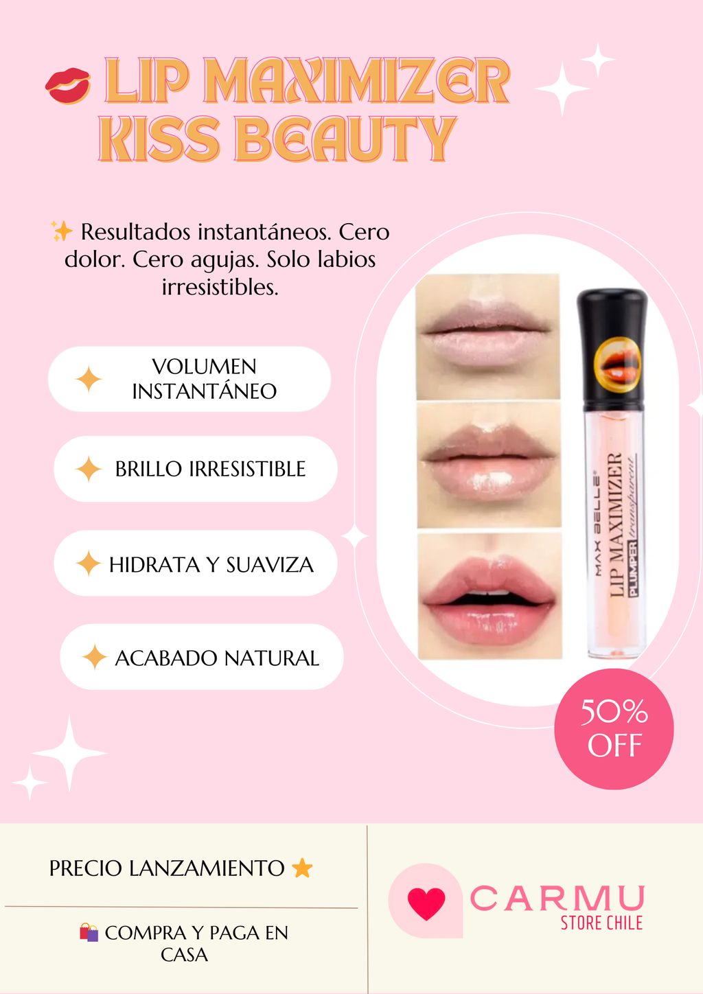 💋 LIP MAXIMIZER KISS BEAUTY 2X1